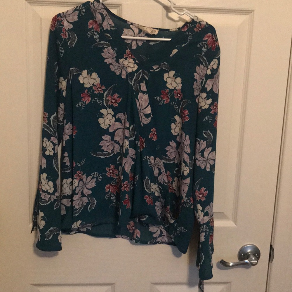 Blue floral shirt
